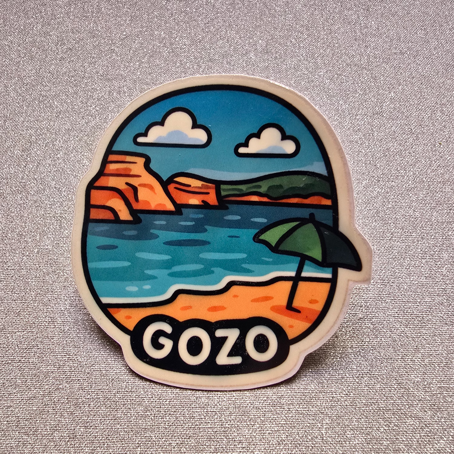 Gozo beach - Waterproof Sticker