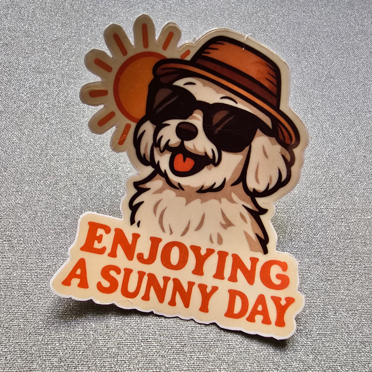 Enjoying a sunny day - Waterproof Sticker
