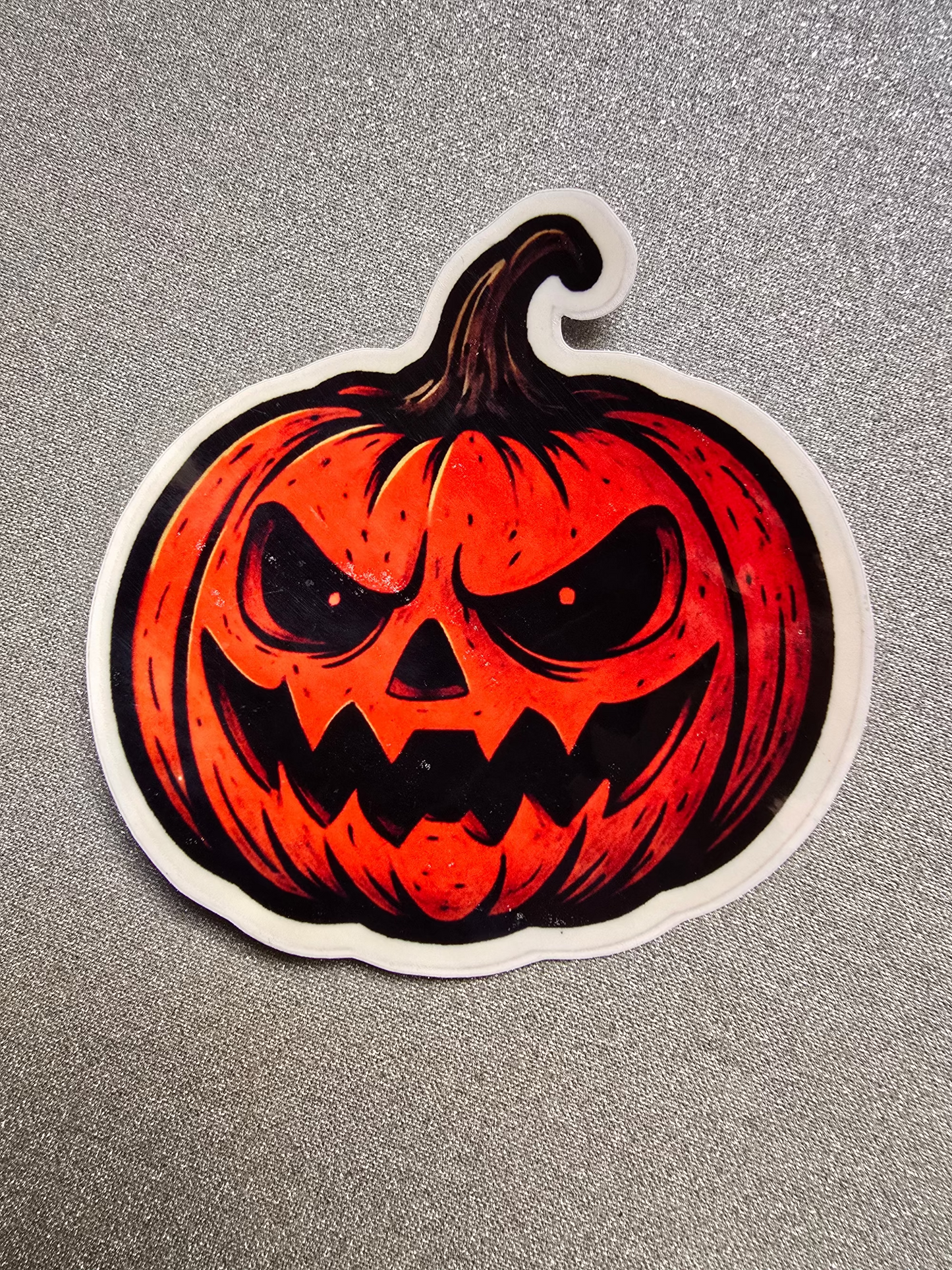 Spooky Jack-o'-Lantern Face Decal - Waterproof Sticker