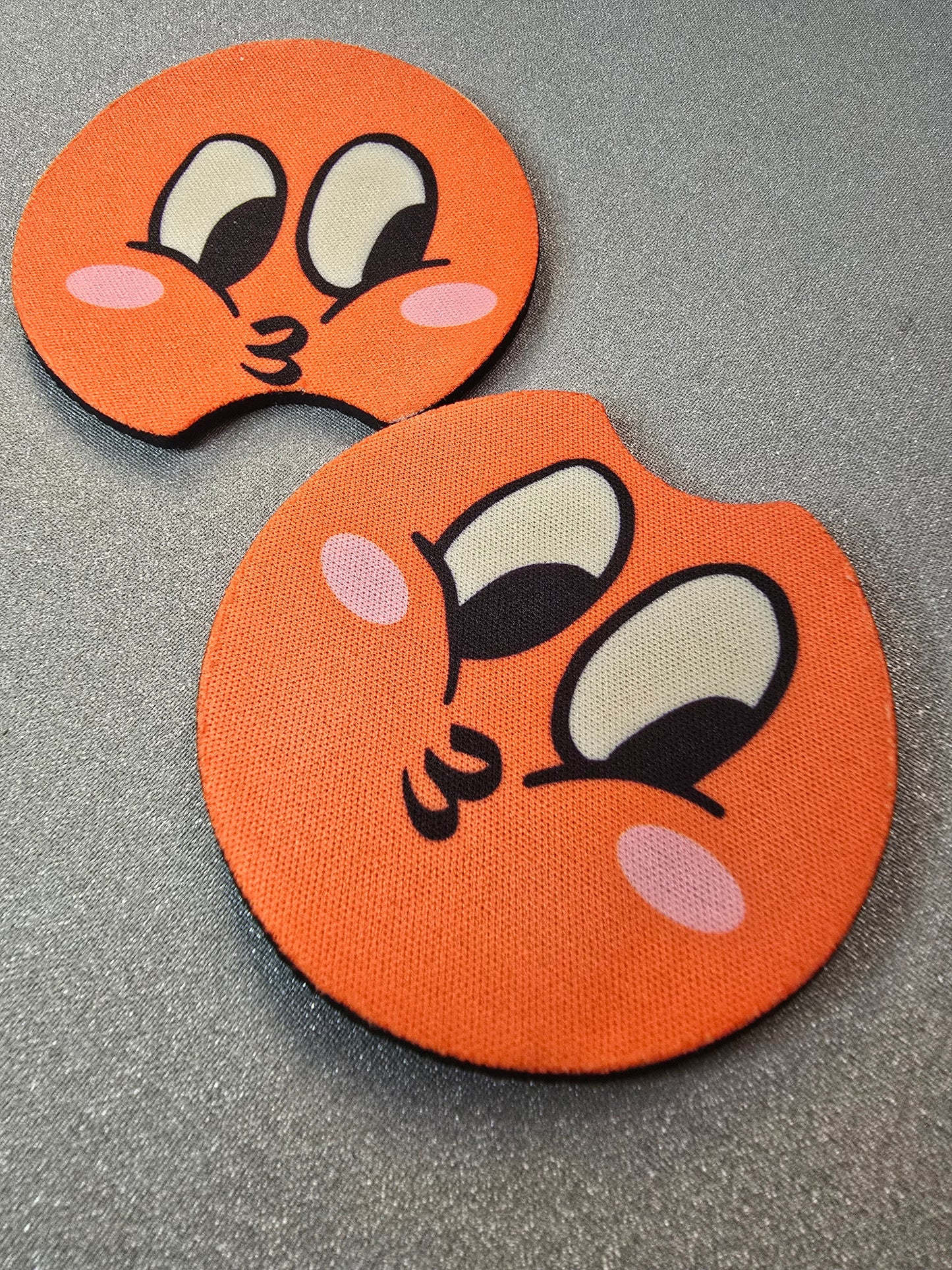 Kissy face car coasters