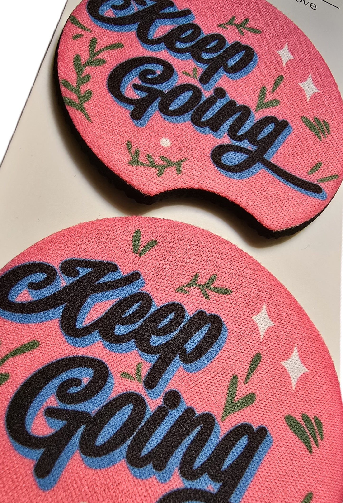 Keep Going car coasters