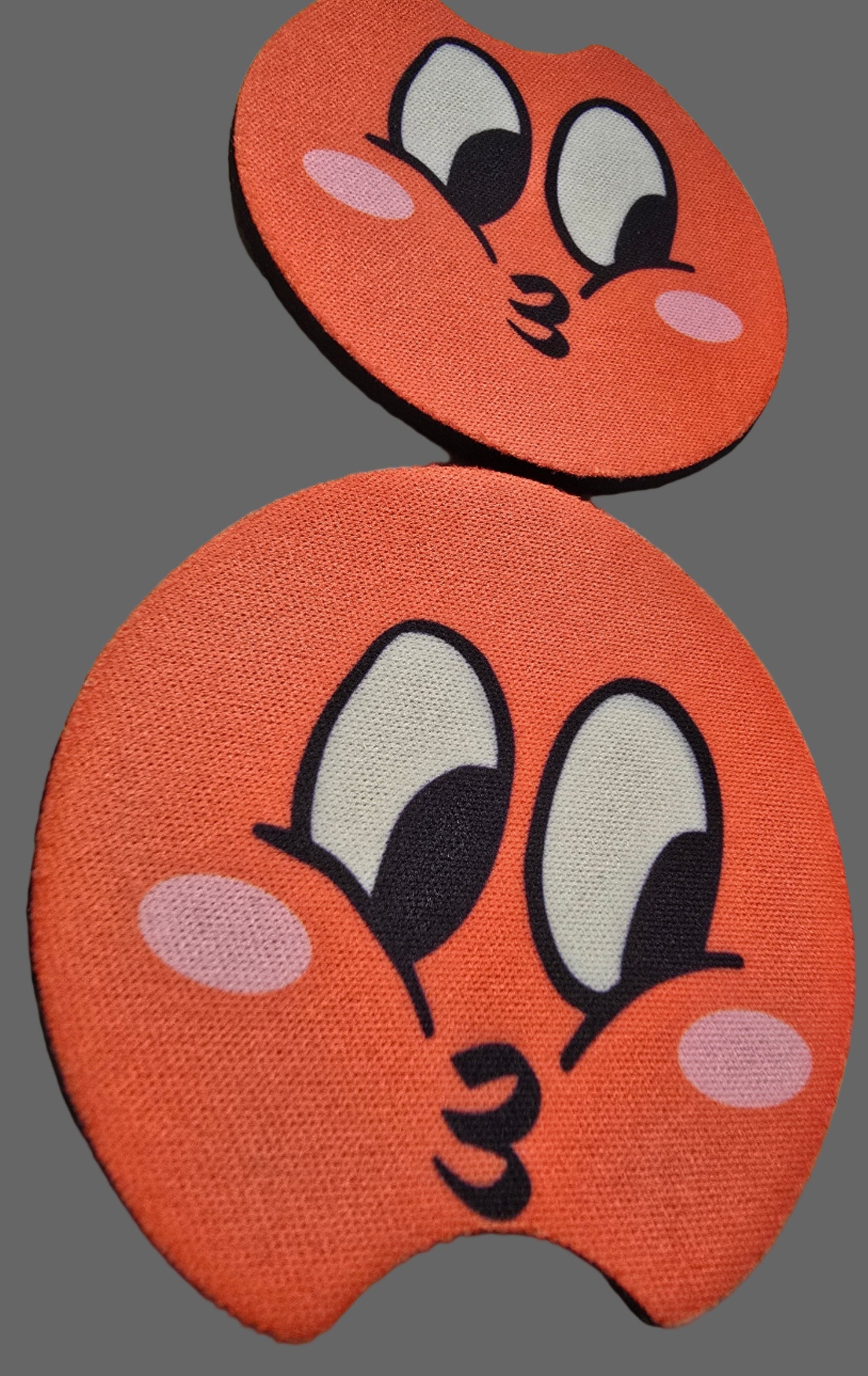 Kissy face car coasters