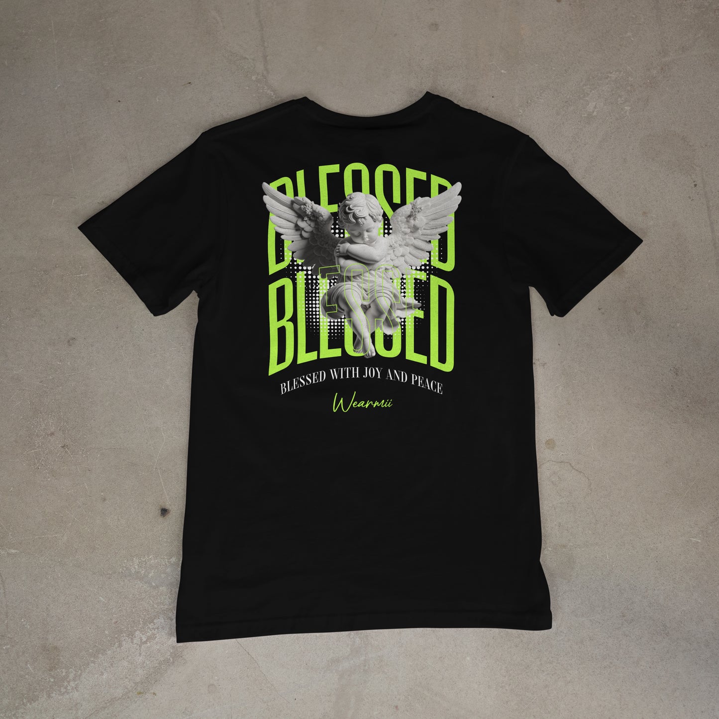 Blessed Angel (green & white)