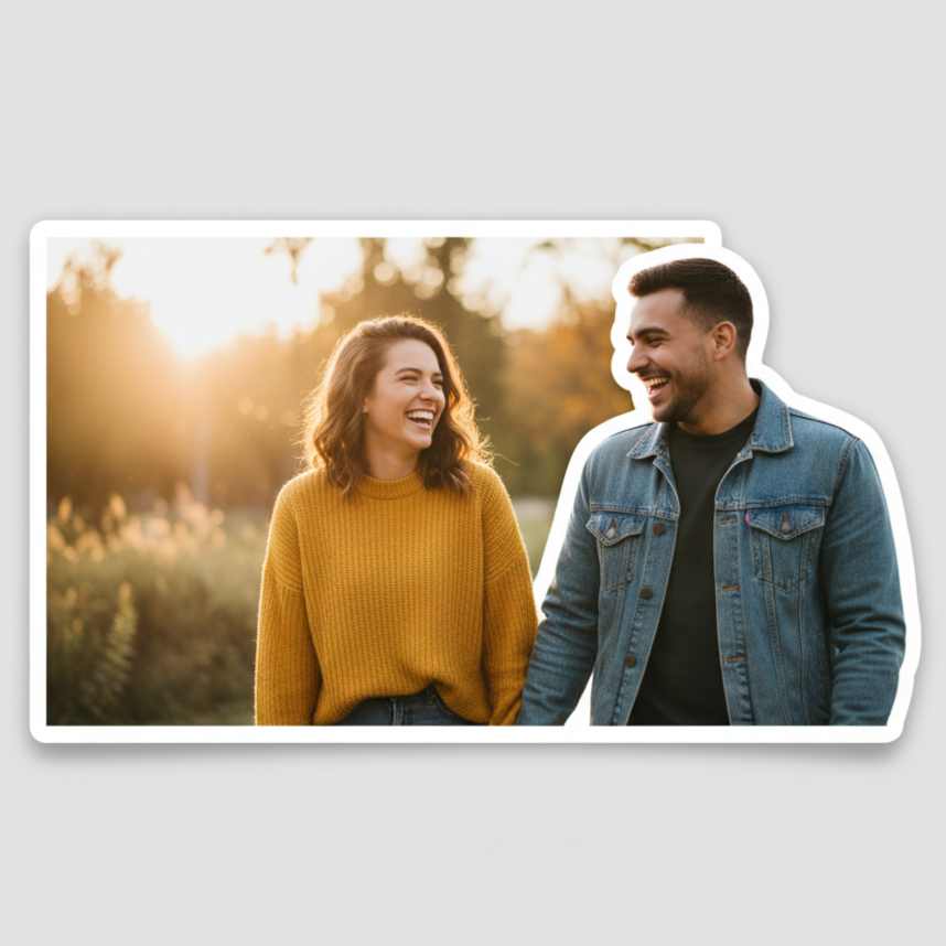 Custom Photo Waterproof Sticker - Custom Photo Magnet