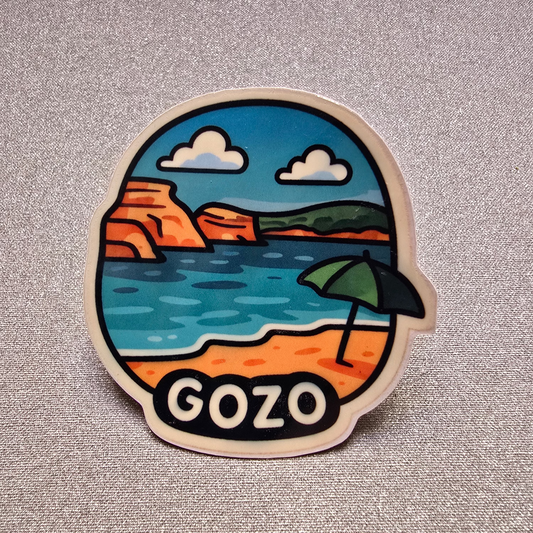 Gozo beach - Waterproof Sticker