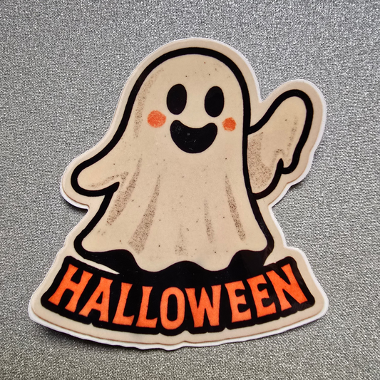 Friendly Ghost Halloween Decal - Waterproof Sticker