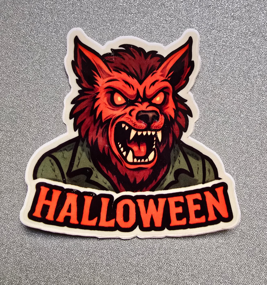 Fierce Werewolf Halloween Decal  - Waterproof Sticker