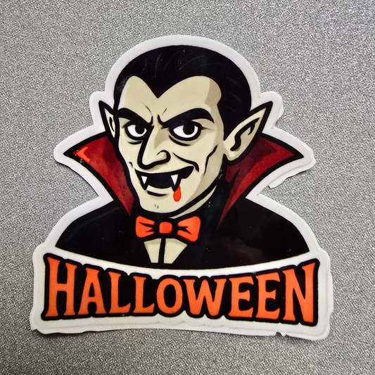 Vintage Dracula Vampire Decal - Waterproof Sticker