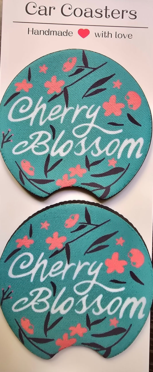 Cherry Blossom car coasters
