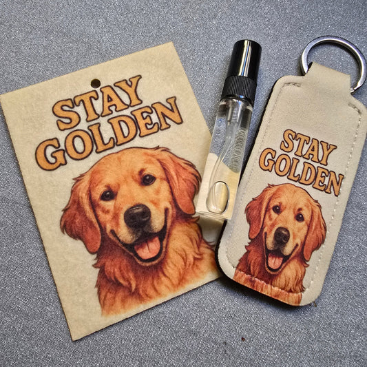Stay Golden - Hanging Car Air Freshener